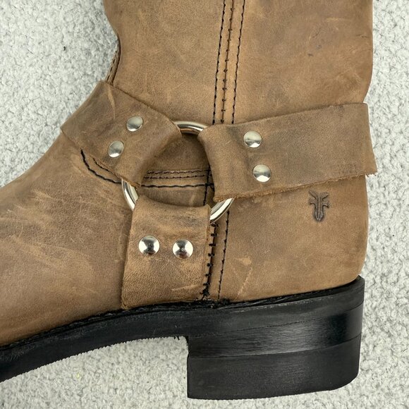 Frye Boots Men 9 Shoe Brown Harness 8R Engineer Leather 87400 Motorcycle Biker 1 - Picture 10 of 11